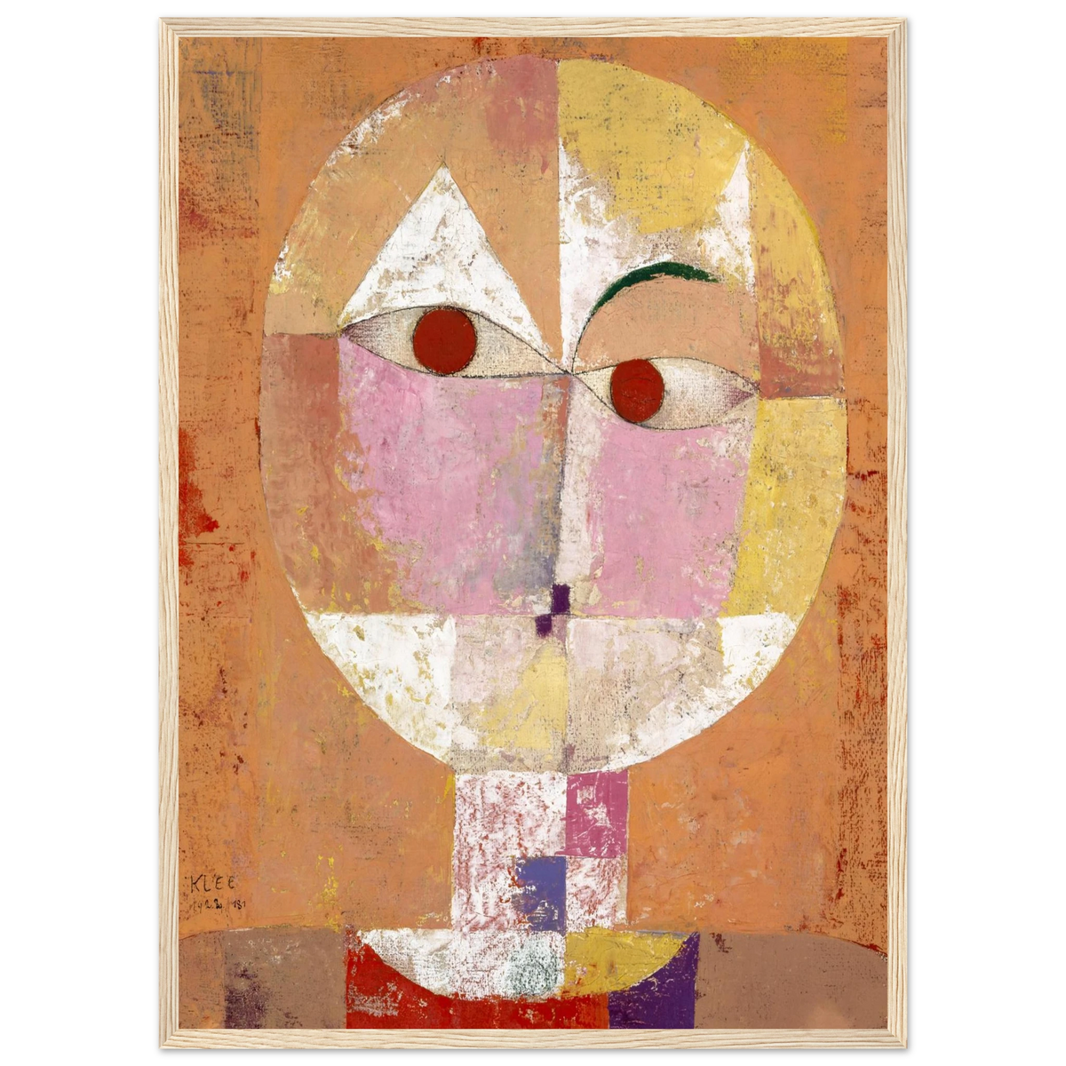 Tableau Senecio — Paul Klee, tirage encadré cadre bois | INKONAL