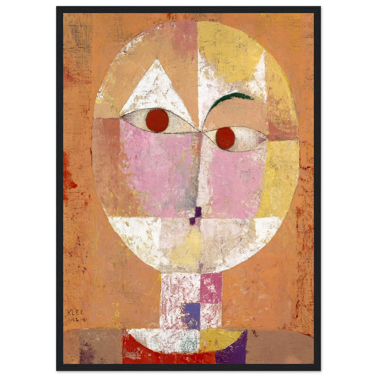 Tableau Senecio — Paul Klee, tirage encadré cadre noir | INKONAL