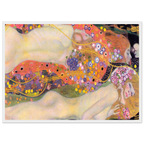 Tableau Serpents d'eau II — Gustav Klimt, tirage cadre blanc | INKONAL