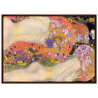 Tableau Serpents d'eau II — Gustav Klimt, tirage cadre bois foncé | INKONAL