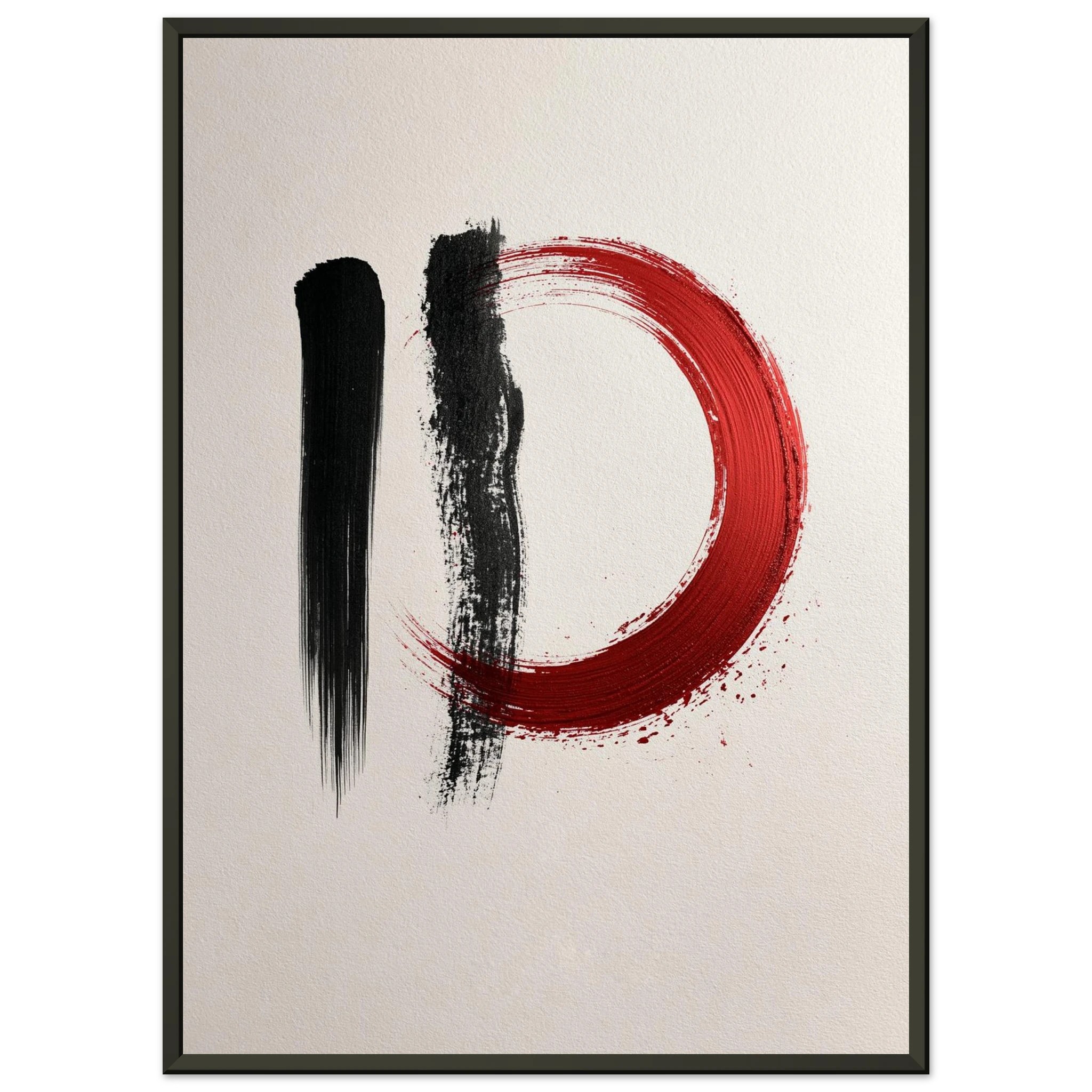 Poster Shu-Ha-Ri — trois traits de pinceau illustrant les étapes de l'apprentissage, affiche d'art japonais INKONAL