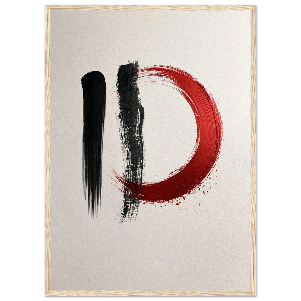 Poster Shu-Ha-Ri — trois traits de pinceau illustrant les étapes de l'apprentissage, affiche d'art japonais INKONAL