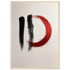 Poster Shu-Ha-Ri — trois traits de pinceau illustrant les étapes de l'apprentissage, affiche d'art japonais INKONAL