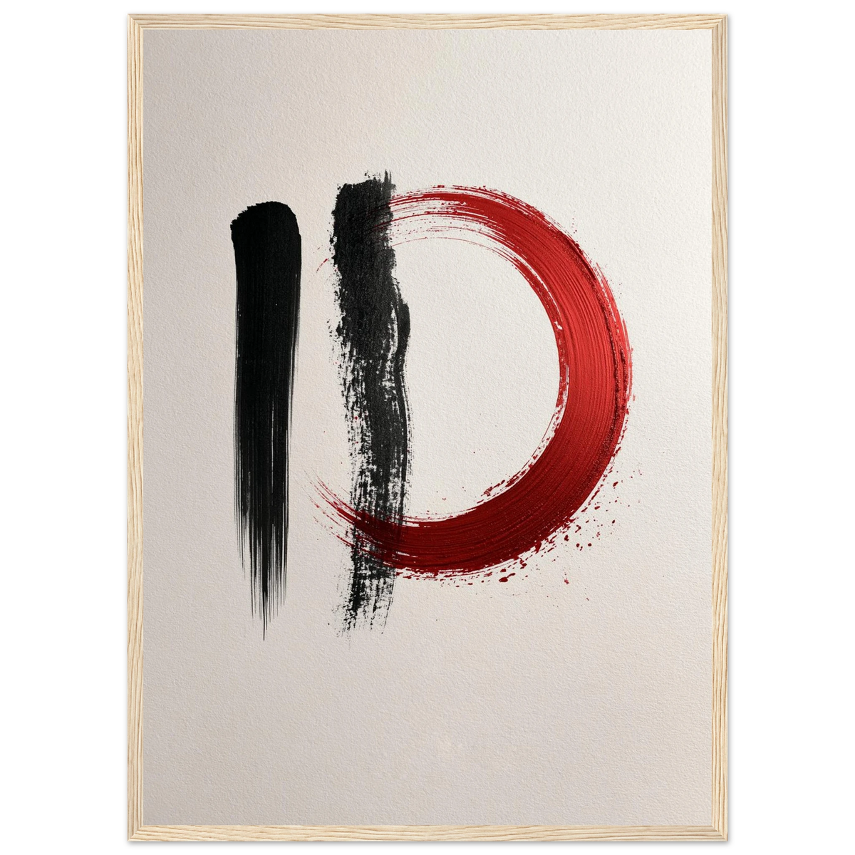 Poster Shu-Ha-Ri — trois traits de pinceau illustrant les étapes de l'apprentissage, affiche d'art japonais INKONAL