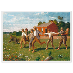 Tableau Snap the Whip — Winslow Homer, tirage cadre blanc | INKONAL