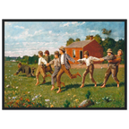 Tableau Snap the Whip — Winslow Homer, tirage cadre noir | INKONAL
