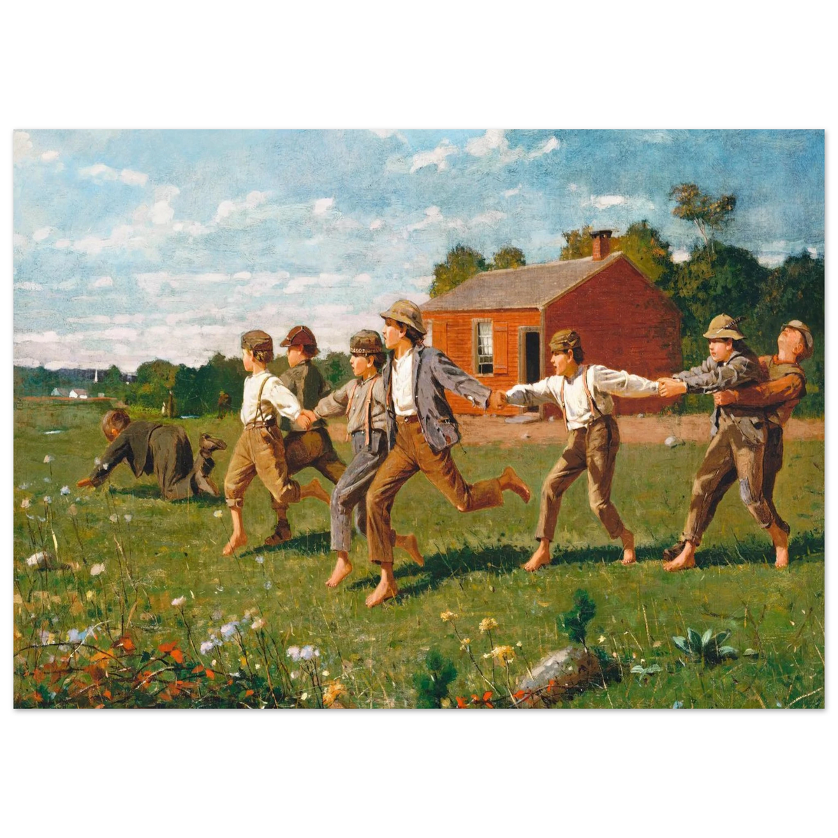 Tableau Snap the Whip — Winslow Homer, tirage sans cadre | INKONAL