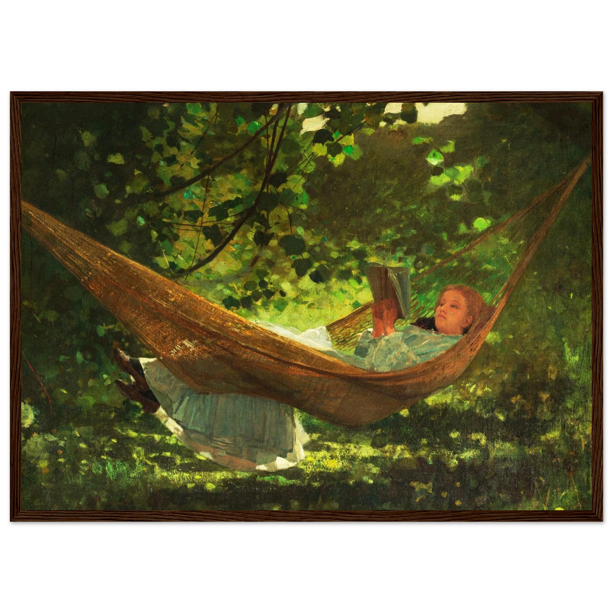 Tableau Soleil et ombre — Winslow Homer, tirage cadre bois foncé | INKONAL