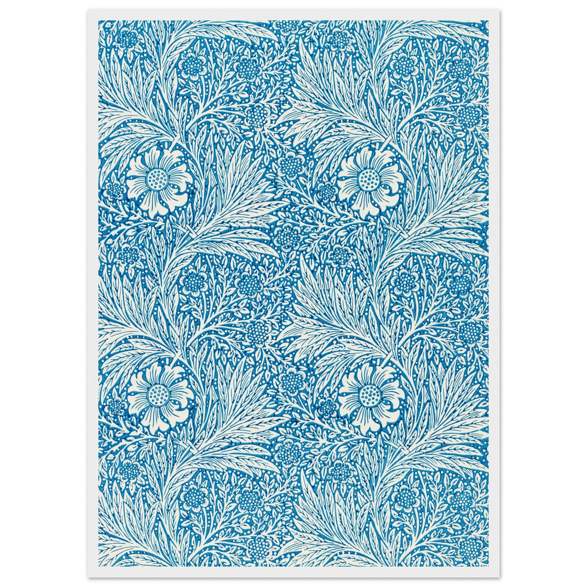 Motif Souci — William Morris, tirage encadré cadre blanc | INKONAL