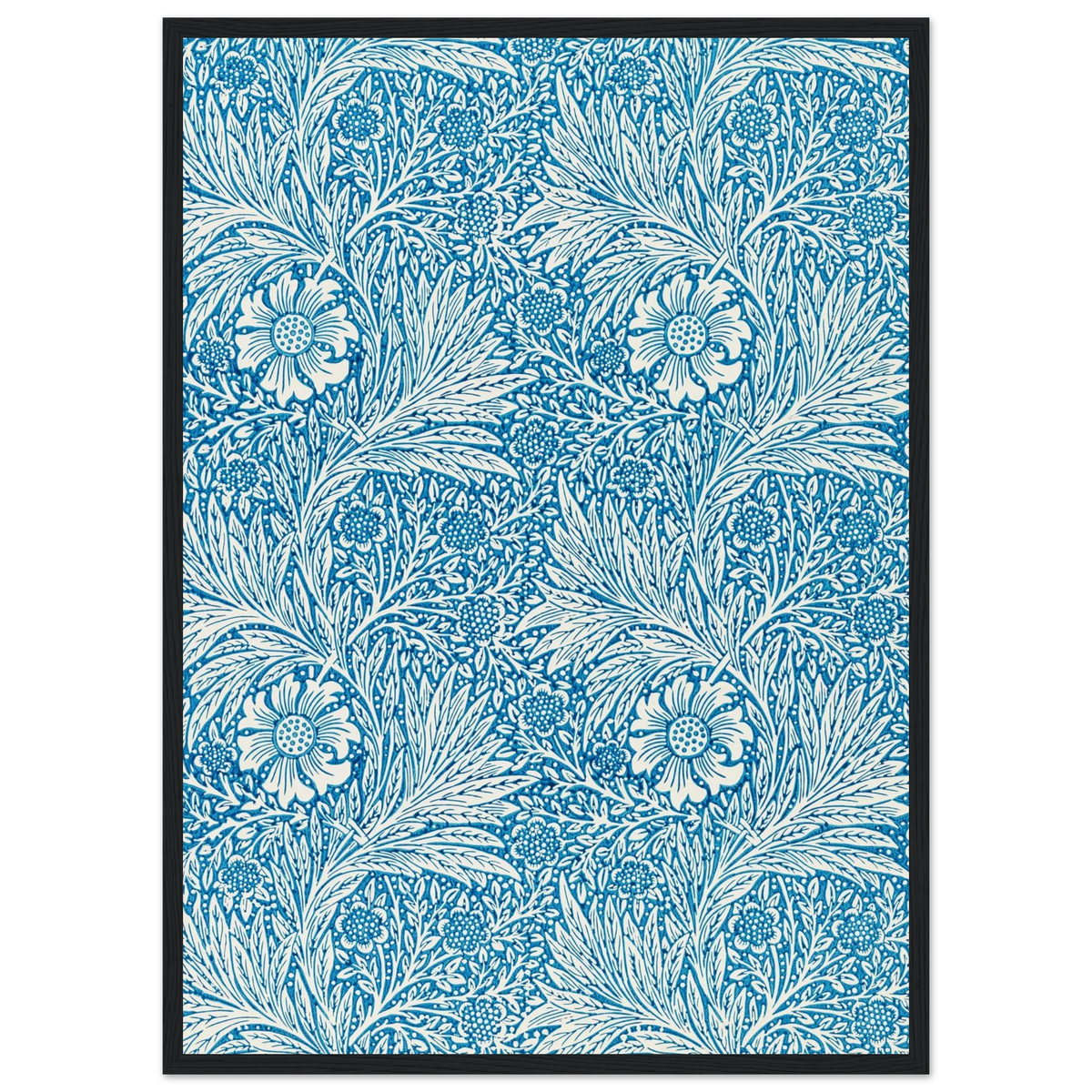 Motif Souci — William Morris, tirage encadré cadre noir | INKONAL