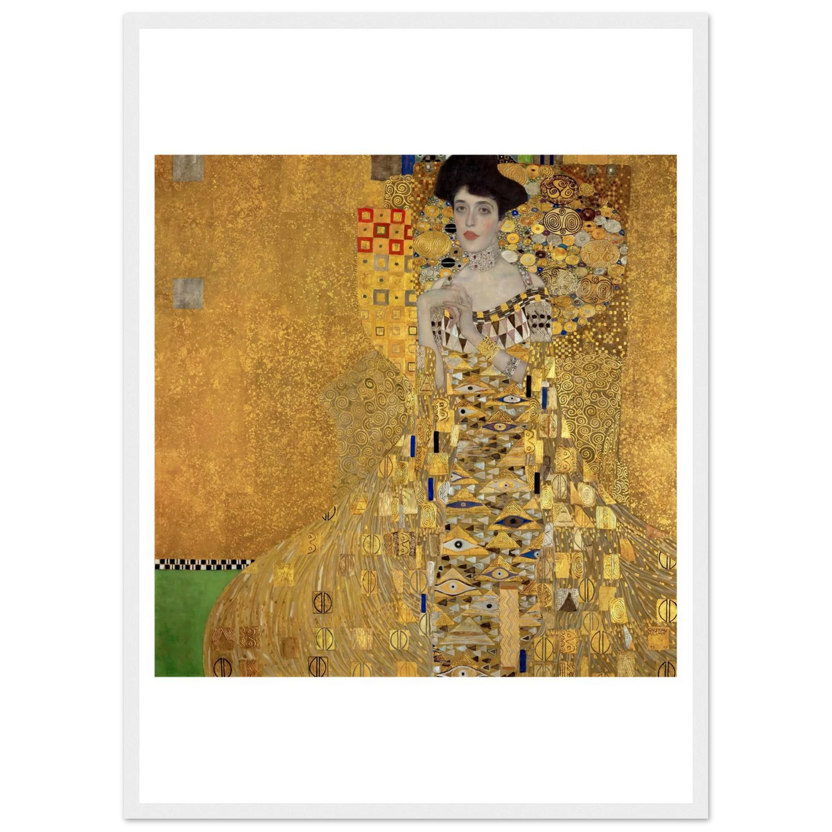 Tableau Portrait d'Adele Bloch-Bauer I — Gustav Klimt, tirage cadre blanc | INKONAL