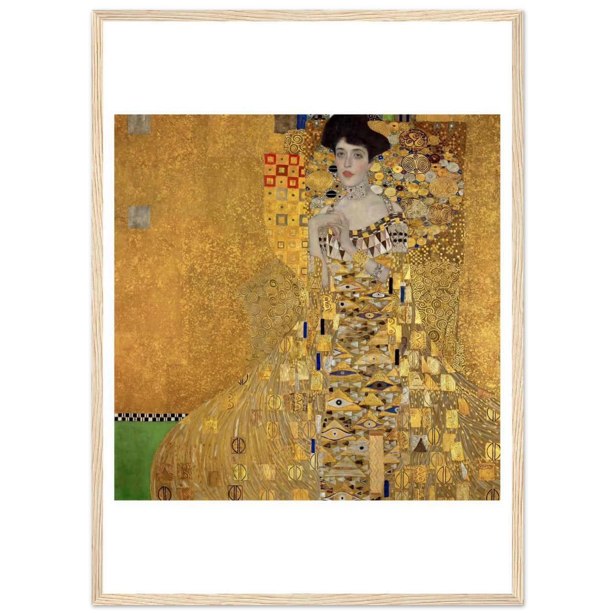Tableau Portrait d'Adele Bloch-Bauer I — Gustav Klimt, tirage cadre bois | INKONAL