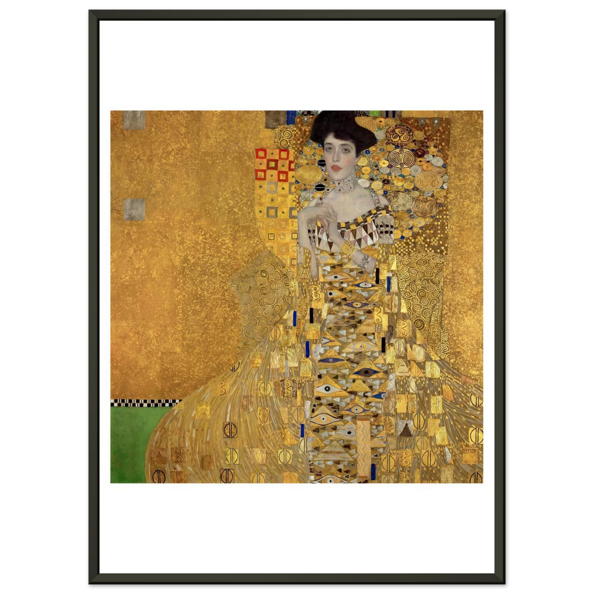 Tableau Portrait d'Adele Bloch-Bauer I — Gustav Klimt, tirage cadre noir | INKONAL