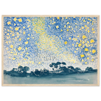Tableau Paysage aux étoiles — Henri-Edmond Cross, tirage cadre bois | INKONAL