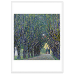 Tableau Allée du parc du château de Kammer — Gustav Klimt, tirage cadre blanc | INKONAL