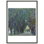 Tableau Allée du parc du château de Kammer — Gustav Klimt, tirage cadre noir | INKONAL