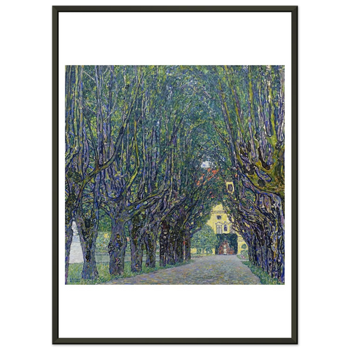 Tableau Allée du parc du château de Kammer — Gustav Klimt, tirage cadre noir | INKONAL