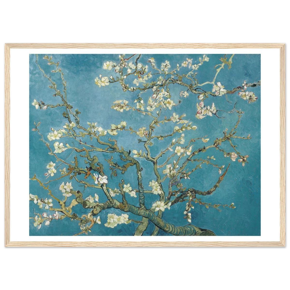 Tableau Amandier en fleurs — Vincent van Gogh, tirage cadre bois | INKONAL
