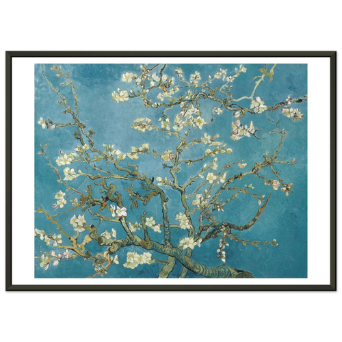 Tableau Amandier en fleurs — Vincent van Gogh, tirage cadre noir | INKONAL