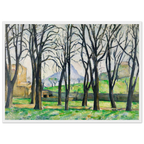Tableau Les Arbres nus au Jas de Bouffan — Paul Cézanne, tirage cadre blanc | INKONAL