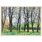 Tableau Les Arbres nus au Jas de Bouffan — Paul Cézanne, tirage cadre bois | INKONAL