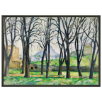 Tableau Les Arbres nus au Jas de Bouffan — Paul Cézanne, tirage cadre noir | INKONAL
