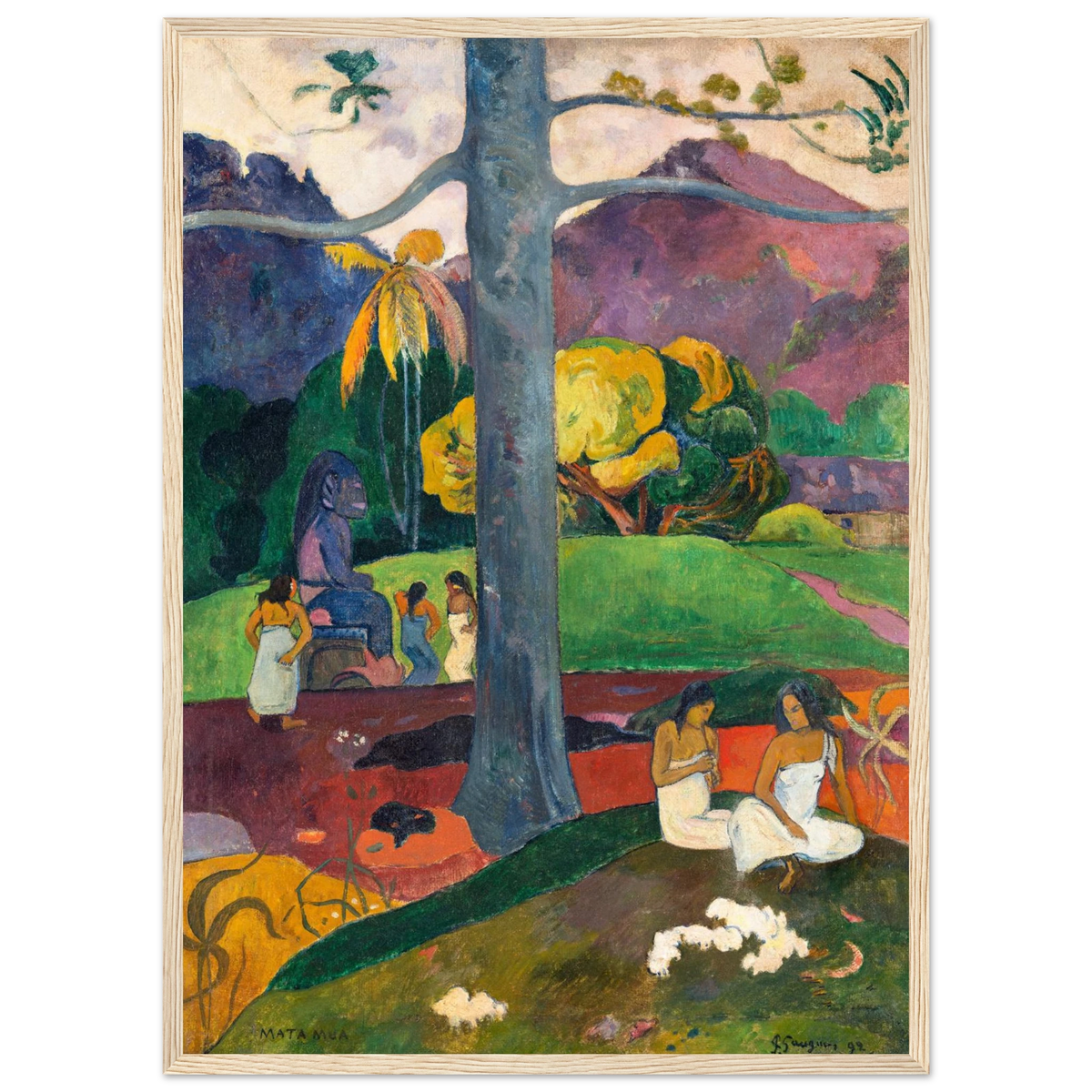 Tableau Autrefois — Paul Gauguin, tirage cadre bois | INKONAL