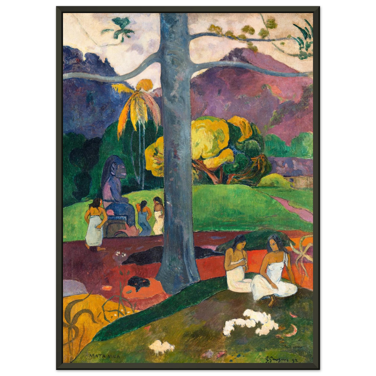 Tableau Autrefois — Paul Gauguin, tirage cadre noir | INKONAL
