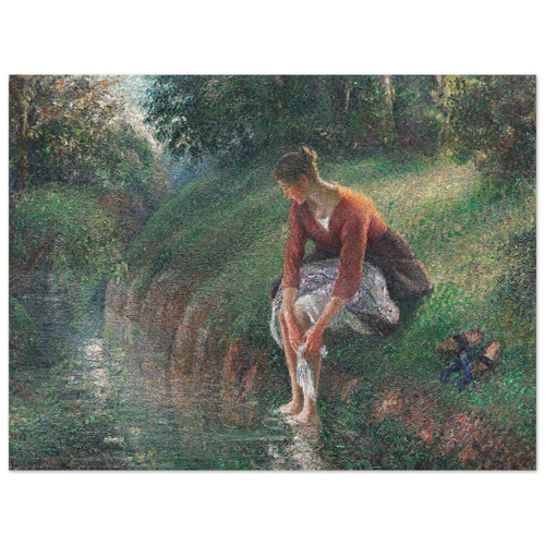 Tableau Baigneuse au ruisseau — Camille Pissarro, tirage sans cadre | INKONAL