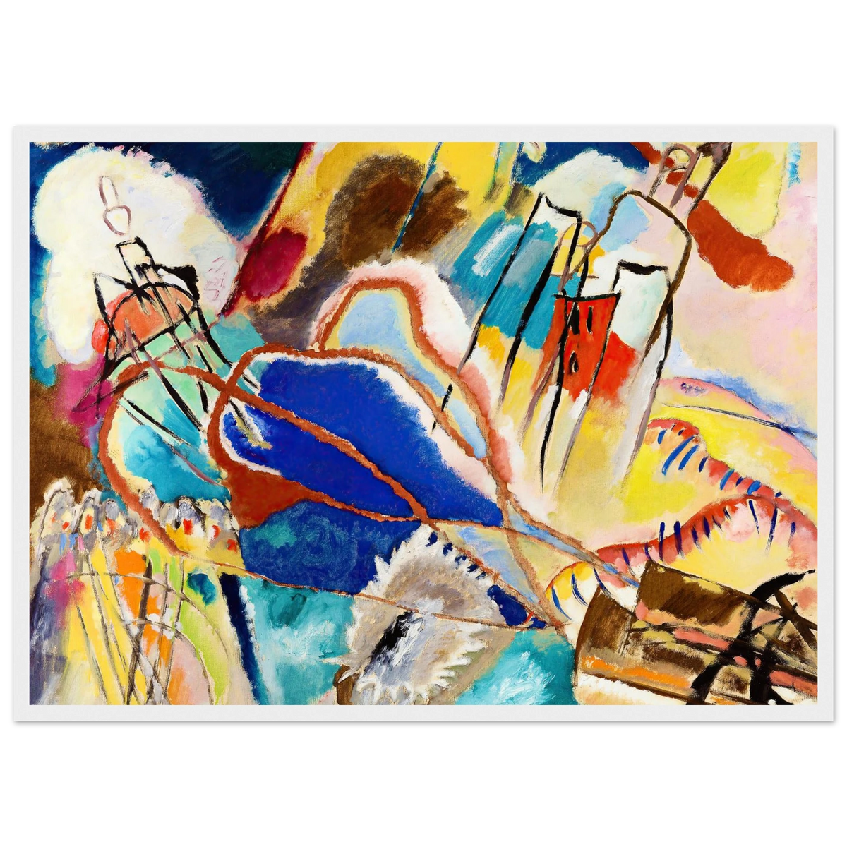 Tableau au bord blanc — Wassily Kandinsky, tirage encadré cadre blanc | INKONAL
