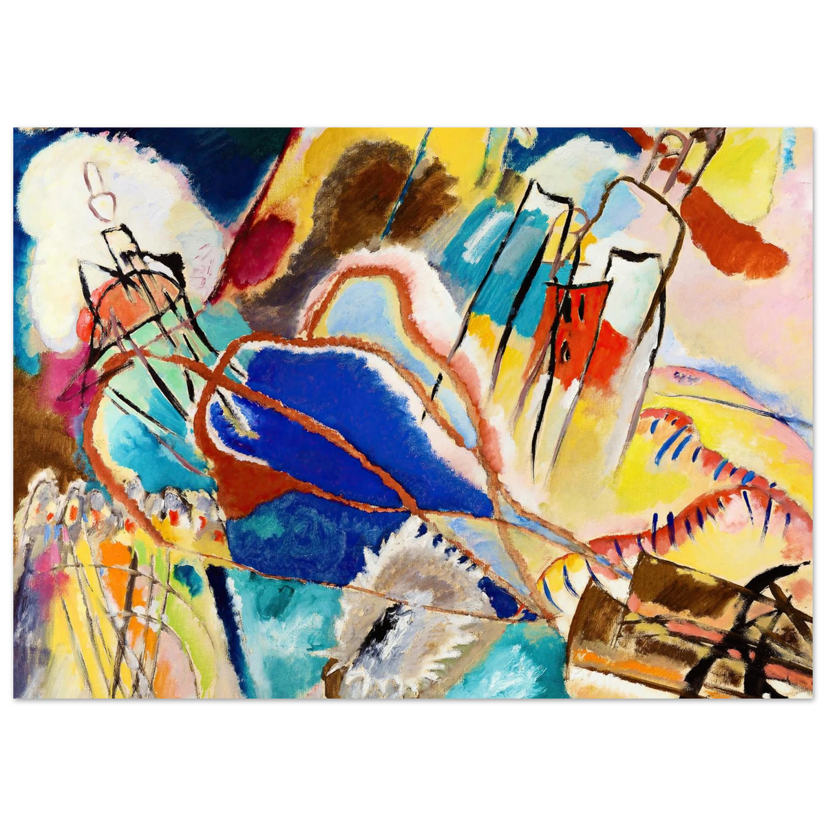 Tableau au bord blanc — Wassily Kandinsky, tirage sans cadre | INKONAL