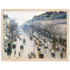 Tableau Boulevard Montmartre, matin d'hiver — Camille Pissarro, tirage cadre bois | INKONAL