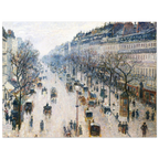 Tableau Boulevard Montmartre, matin d'hiver — Camille Pissarro, tirage sans cadre | INKONAL