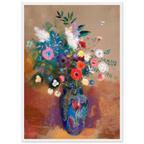 Tableau Bouquet de fleurs — Odilon Redon, tirage encadré cadre blanc | INKONAL