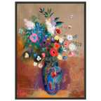 Tableau Bouquet de fleurs — Odilon Redon, tirage encadré cadre noir | INKONAL