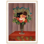 Tableau Bouquet de fleurs — Henri Rousseau, tirage cadre bois | INKONAL