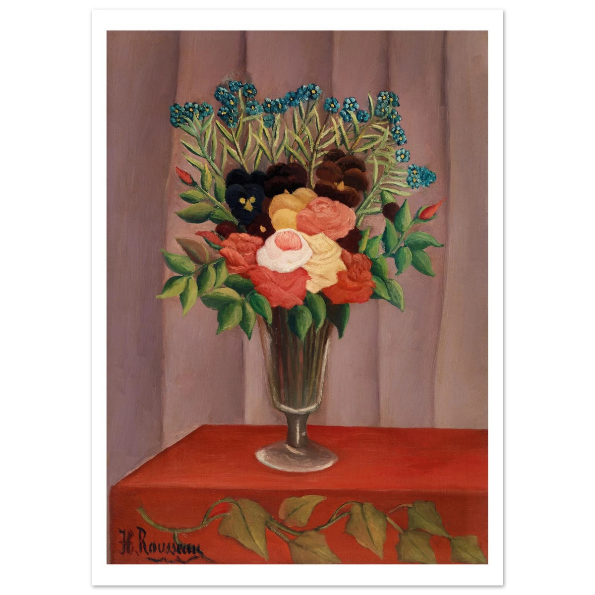Tableau Bouquet de fleurs — Henri Rousseau, tirage sans cadre | INKONAL