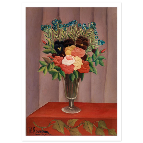 Tableau Bouquet de fleurs — Henri Rousseau, tirage sans cadre | INKONAL