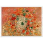Tableau Capucines — Odilon Redon, tirage encadré cadre blanc | INKONAL