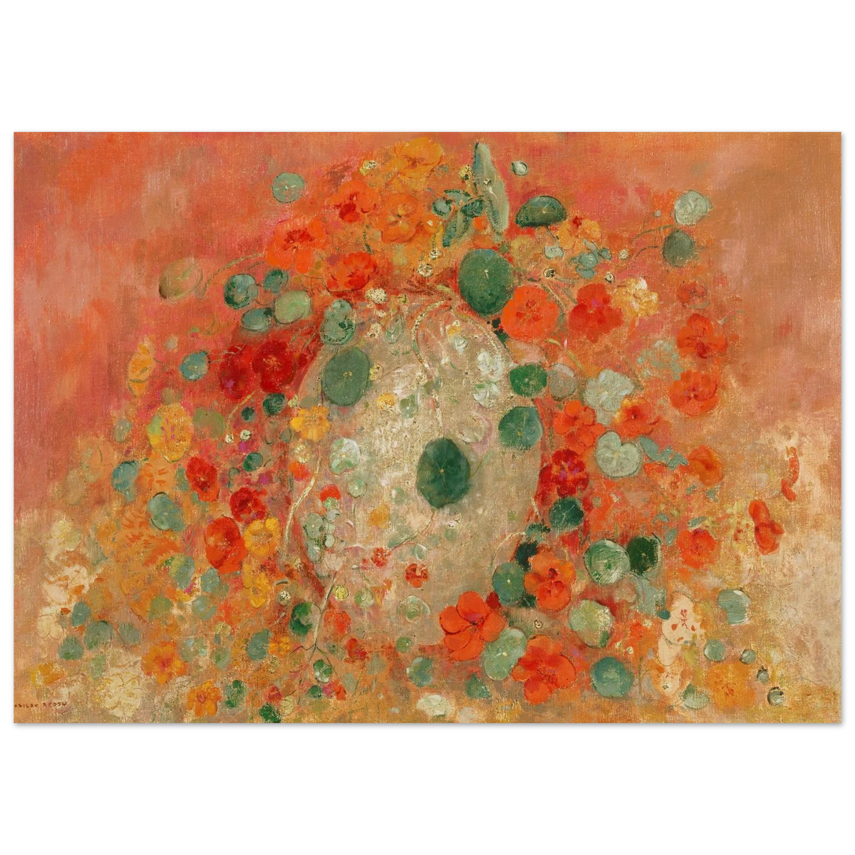 Tableau Capucines — Odilon Redon, tirage sans cadre | INKONAL