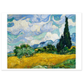Tableau Champ de blé aux cyprès — Vincent van Gogh, tirage sans cadre | INKONAL