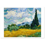 Tableau Champ de blé aux cyprès — Vincent van Gogh, tirage sans cadre | INKONAL