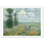 Tableau Champ de coquelicots, environs d'Argenteuil — Claude Monet, tirage cadre blanc | INKONAL
