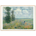 Tableau Champ de coquelicots, environs d'Argenteuil — Claude Monet, tirage cadre bois | INKONAL