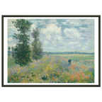 Tableau Champ de coquelicots, environs d'Argenteuil — Claude Monet, tirage cadre noir | INKONAL