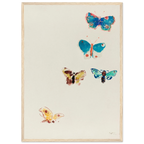 Tableau Cinq papillons — Odilon Redon, tirage encadré cadre bois | INKONAL