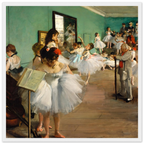 Tableau La Classe de danse — Edgar Degas, tirage encadré cadre blanc | INKONAL