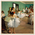 Tableau La Classe de danse — Edgar Degas, tirage encadré cadre bois | INKONAL