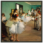 Tableau La Classe de danse — Edgar Degas, tirage encadré cadre noir | INKONAL