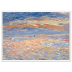 Tableau Coucher de soleil sur la mer — Pierre-Auguste Renoir, tirage cadre blanc | INKONAL